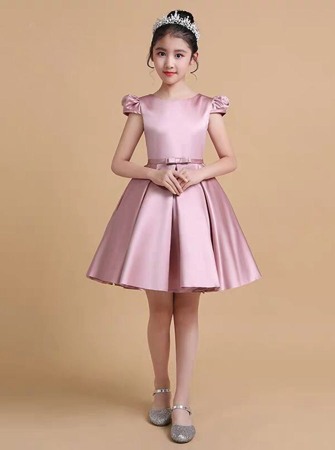 Pink Satin Junior Prom Dress,Short ...